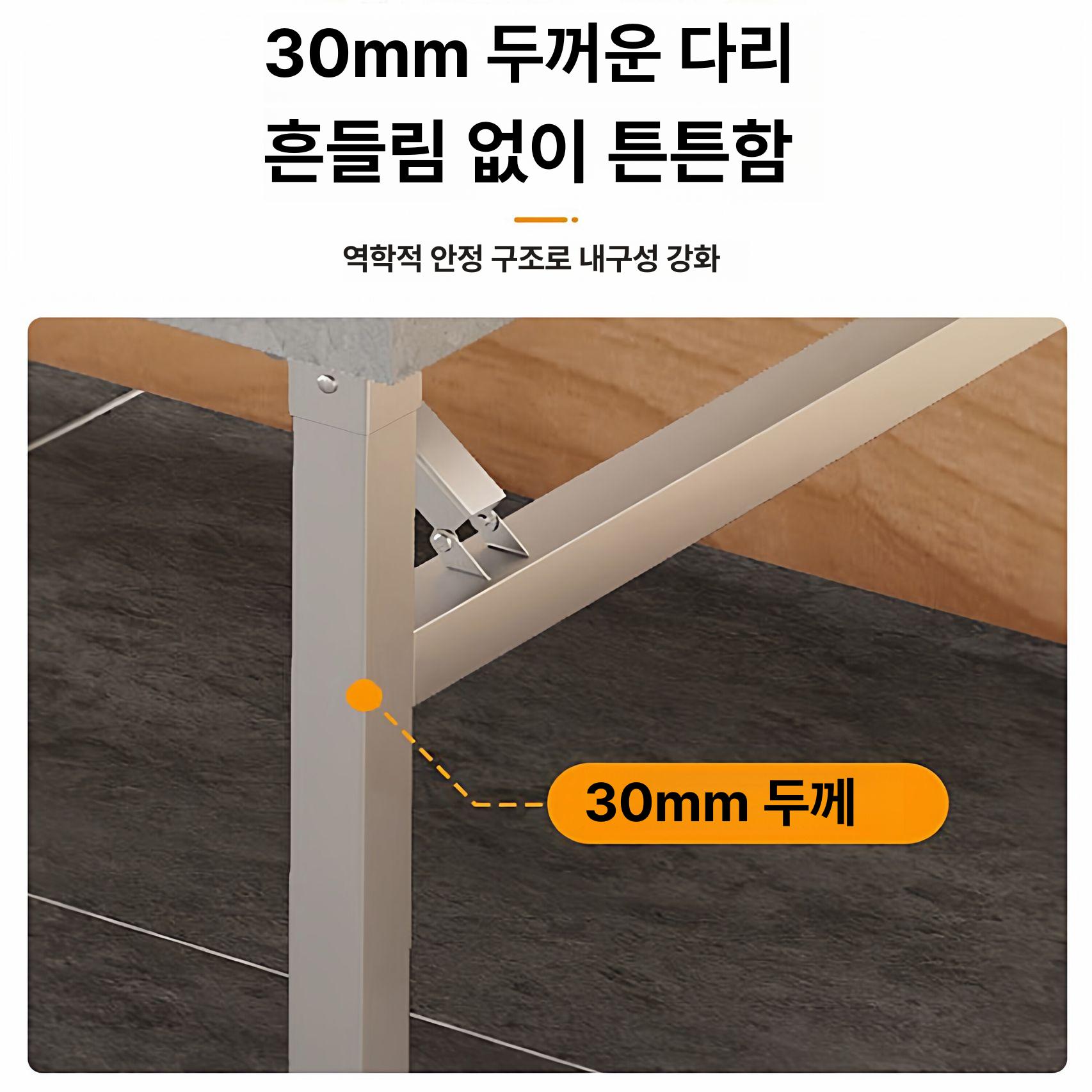 스텐 테이블 포차 식당 호프 용 매장 다이닝 식탁 [정사각형] 60cm 60cm 55cm - 상세 이미지 4