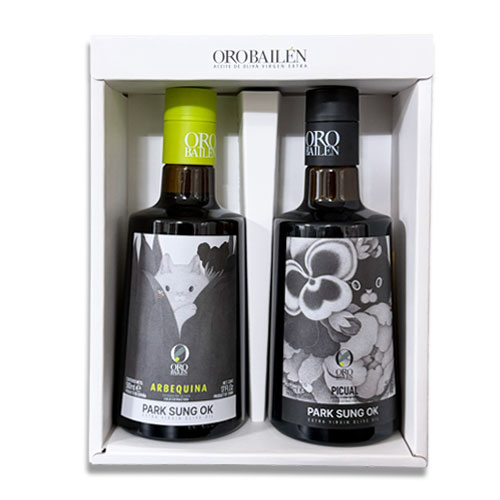 오로바일렌 아트콜라보 엑스트라버진 올리브오일 피쿠알 & 아르베키나 500ml 선물세트 이미지 3