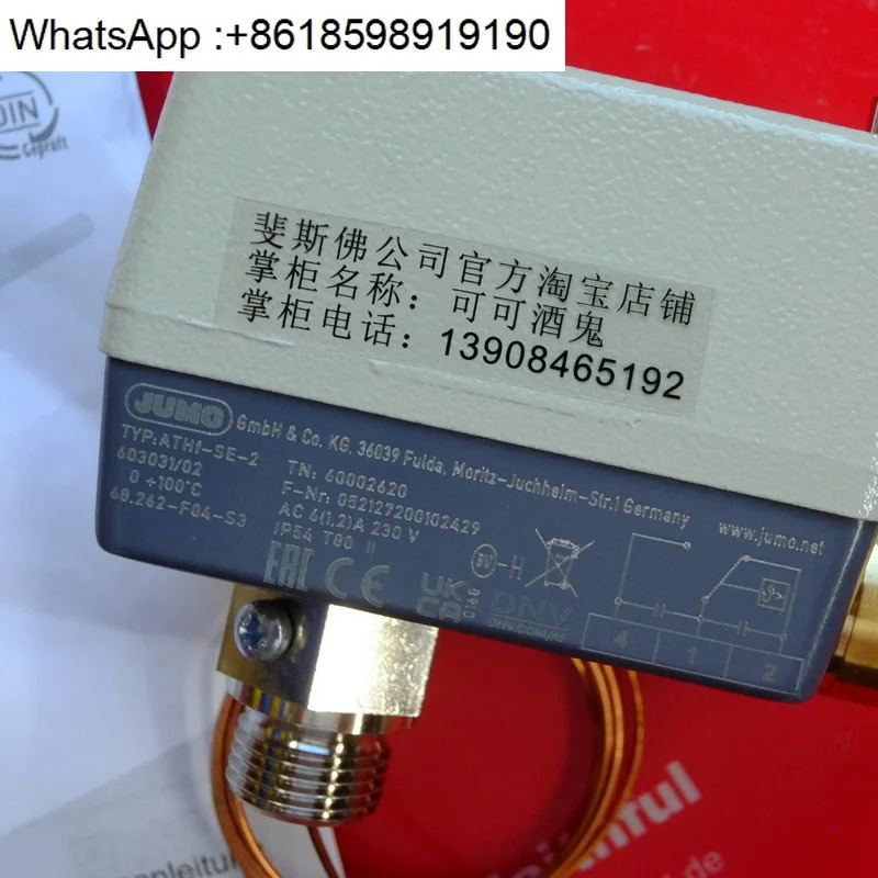 Jumo 60002620 온도 센서 ATHf-SE-2 603031/02 100도