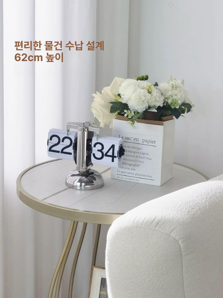 인테리어 원형협탁 모던북유럽테이블 디자인 거실 사이드테이블 간이 침실협탁 엔틱 - 상세 이미지 5