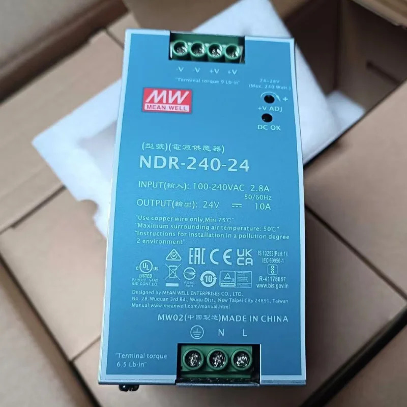 NDR-240-24 스위치 전원공급장치 레일 전원 공급 240W 24V 신
