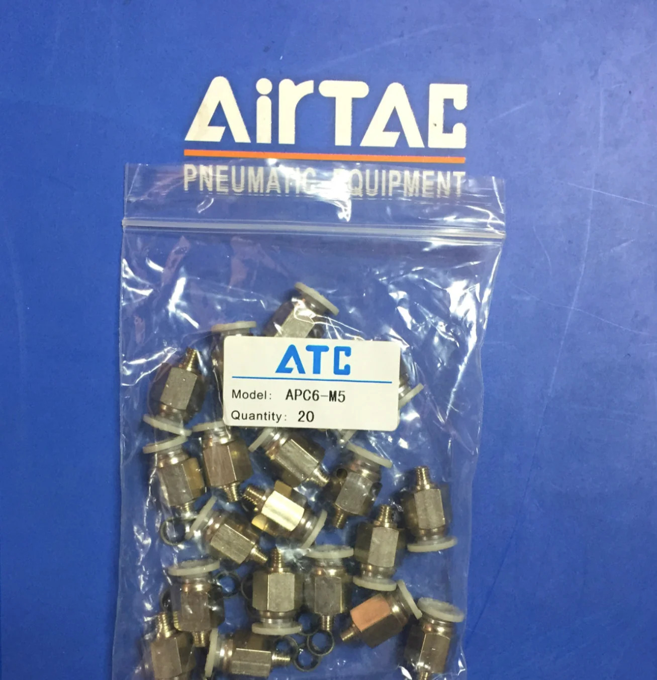 AirTAC 에어 파이프 퀵 커넥터 APC6-M5 20 개