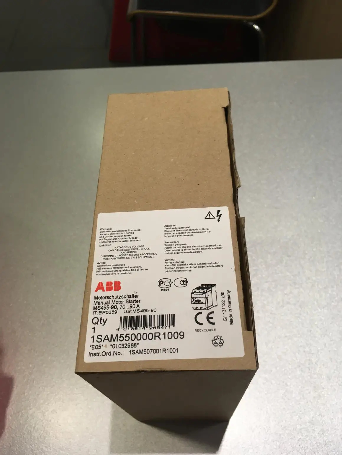 오리지널 ABB 모터 스타터 MS495-90 70-95A 82300929