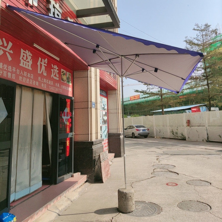 기둥식 어닝 파라솔 캐노피 현관 접이식 처마 매장 대형 3m 야외용 두꺼운 강철 프레임 - 상세 이미지 3