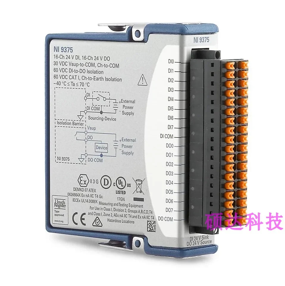 NI 9375 디지털 I/O 인터페이스 모듈 785192-01 용수철 엔드 781030-01D-SUB VIP 확신