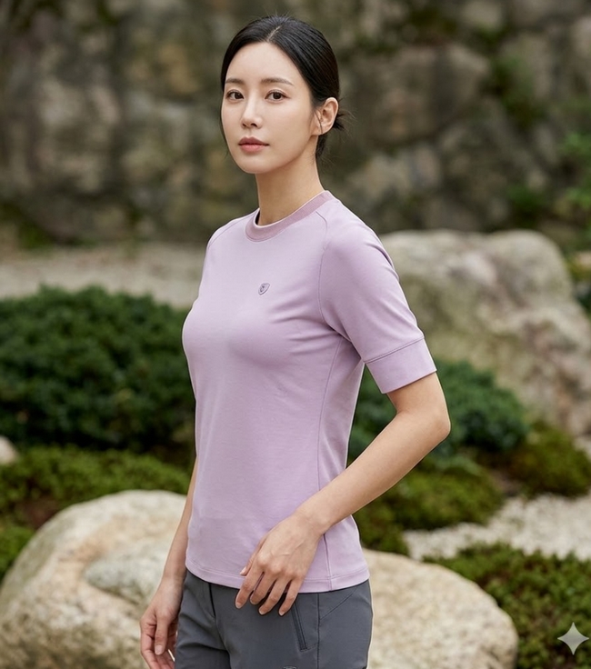 블랙야크 여성 여름 쿨링 친환경 아우터 라운드 반팔 등산 티셔츠 - 상세 이미지 2
