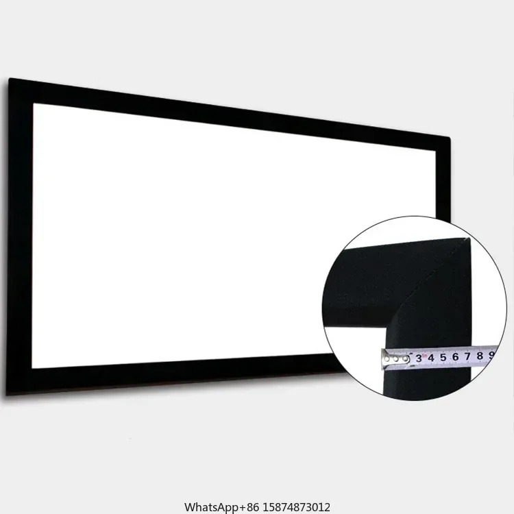 고정 프레임 PVC 프로젝션 스크린 벽 마운트 알루미늄프레임 그림 프로젝터 135 인치