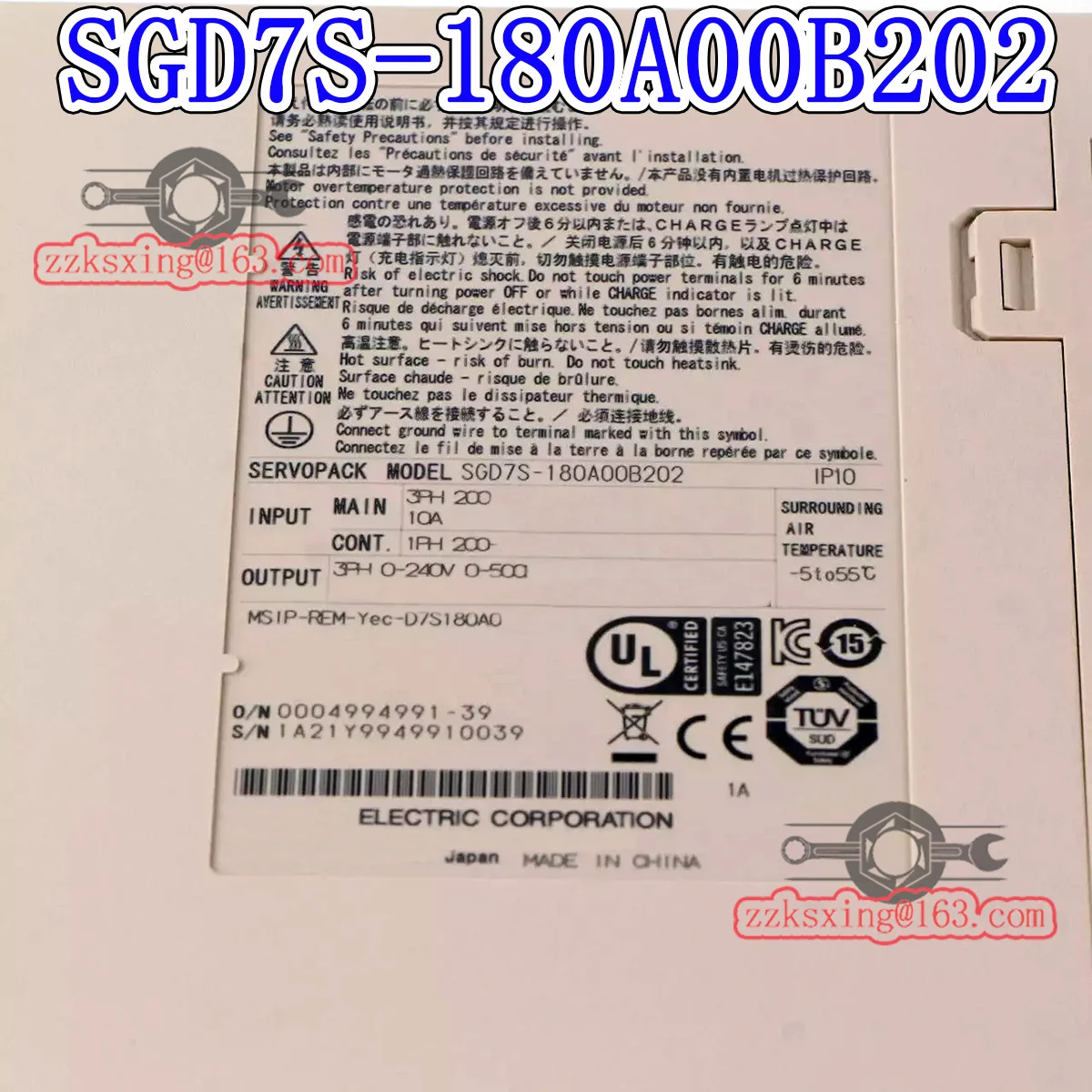 SGD7S-180A00B202 오리지널 AC 서보 드라이버