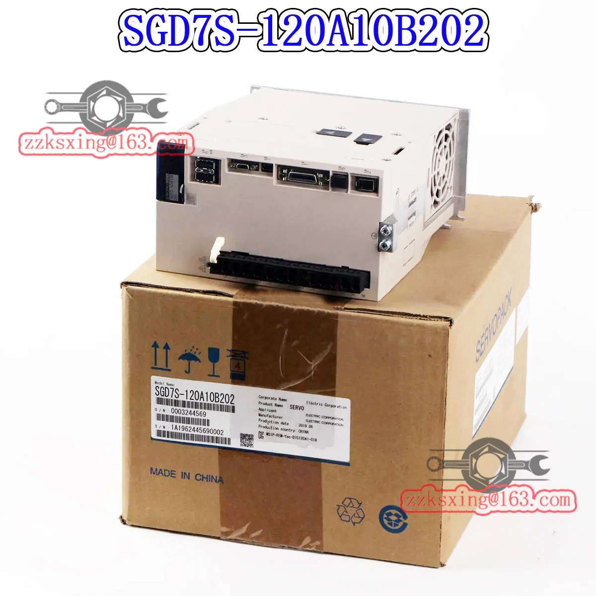 오리지널 AC 서보 드라이버 Brann-SGD7S-120A10B202