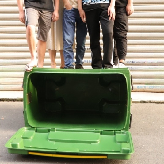 대형 쓰레기통 업소용 재활용 분리수거 660L 초대형 HDPE 고강도 플라스틱 블랙색상 - 상세 이미지 3