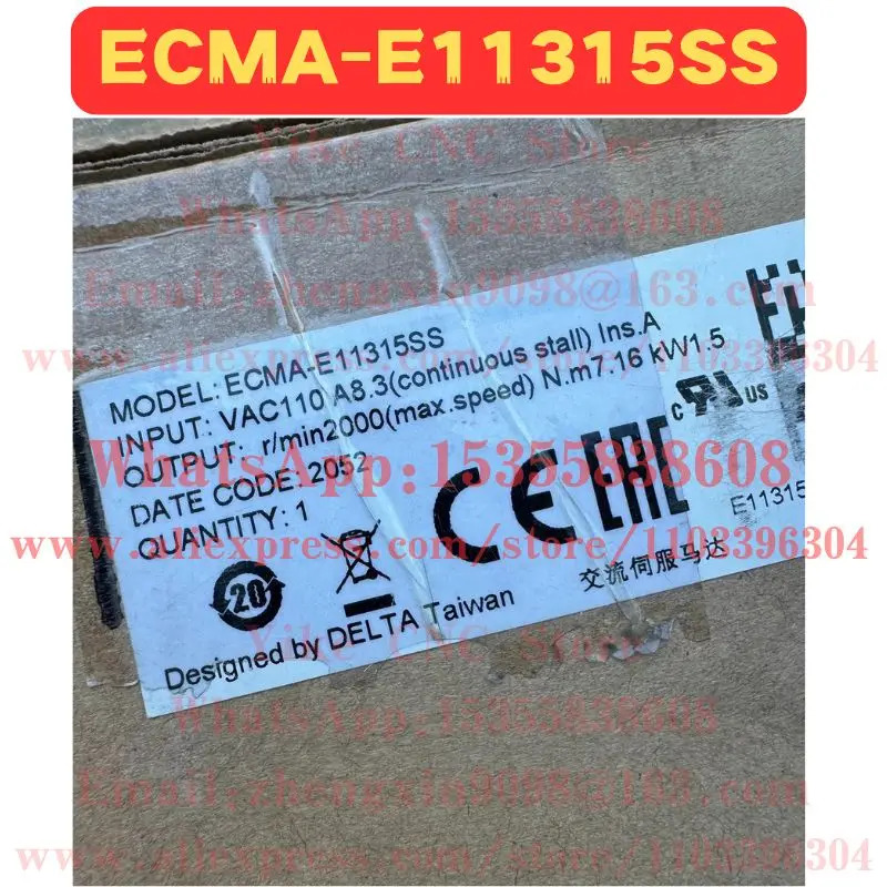 오리지널 ECMA-E11315SS 서보모터