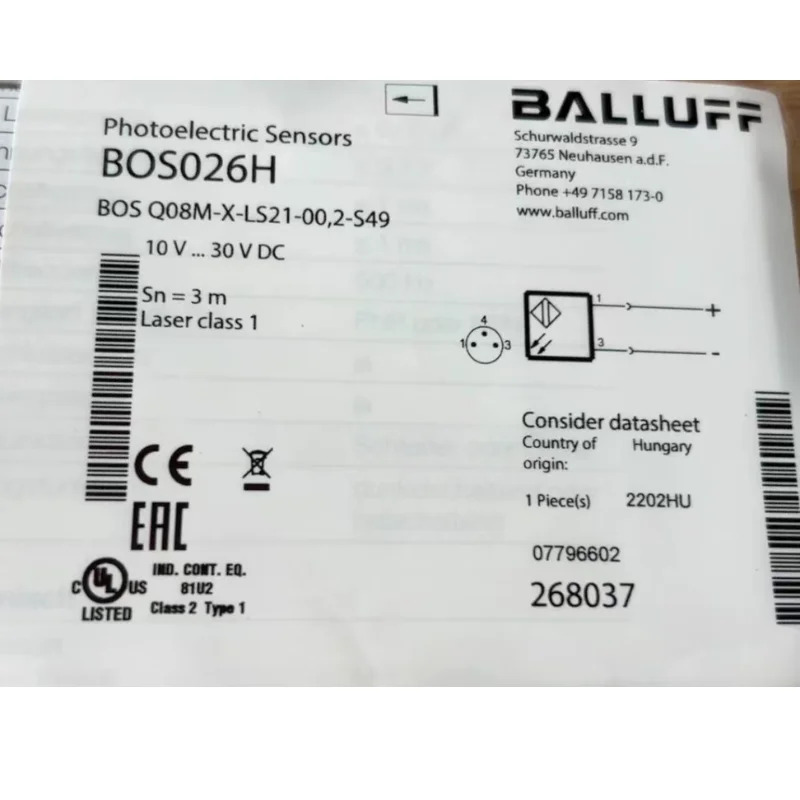 BOS026H BOS Q08M-X-LS21-002-S49 센서 신