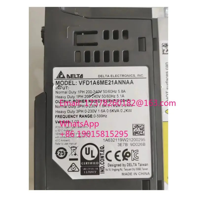 리퍼 VFD1A6ME21ANNAA 인버터 완료