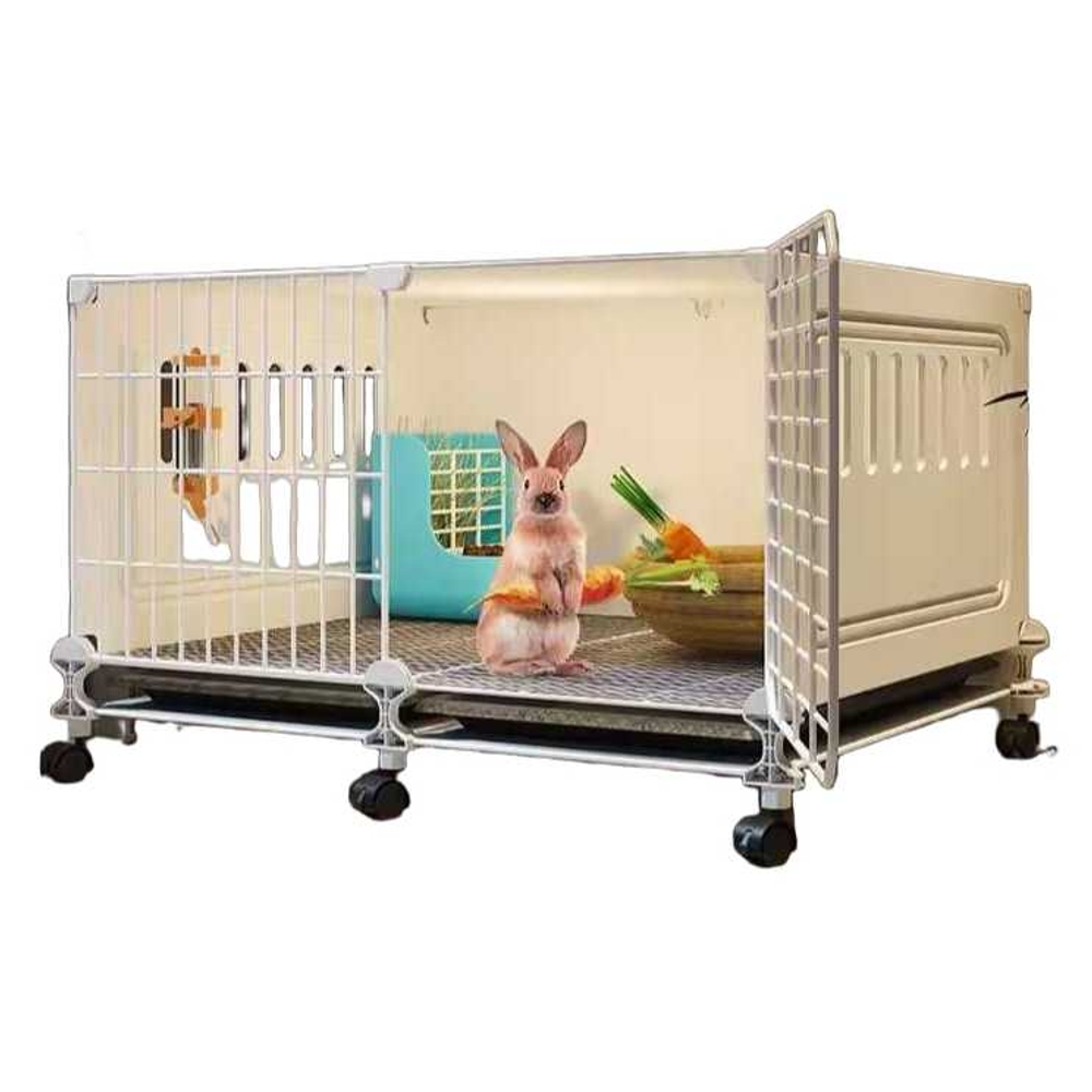 토끼장 우리 사육장 동물 은신처 기니피그 철장 집 74x47x47 보온 기본형 - 상품 이미지