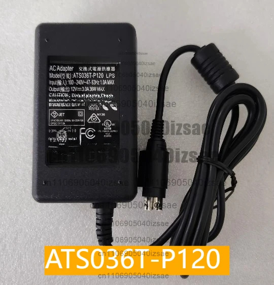 12V3A 4코어 전원공급장치 케이블 ATS036T-P120 DTK1661 디지털 산업제어 어댑터 코어 16WG 리퍼 완료