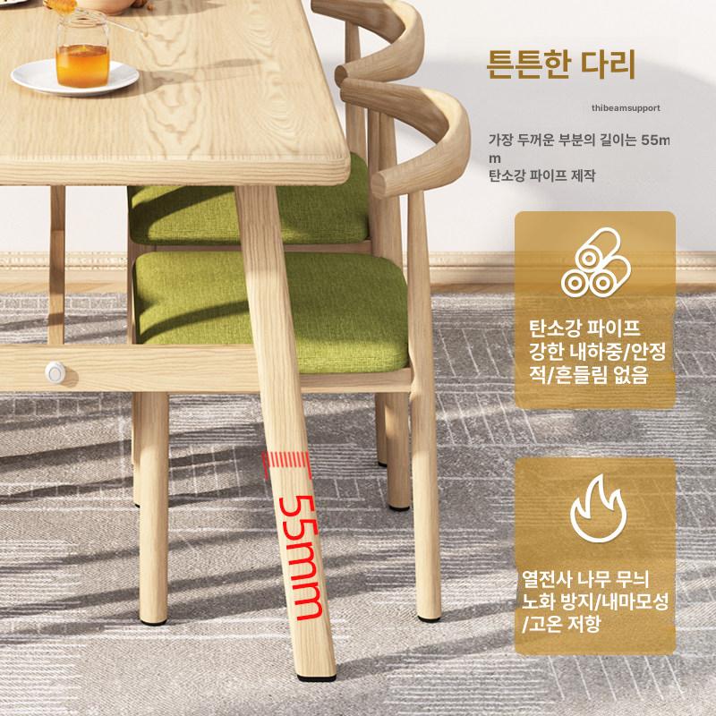 휴게실 탁자 4인용 회의 티테이블 원형 카페테이블 상담실 가구 커피숍 체어 - 상세 이미지 2