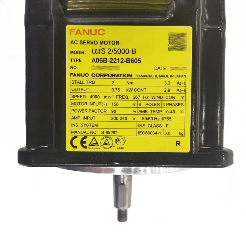 A06B-0212-B605 CNC 기계Fanuc AC 서보모터 리퍼 Ok A06B 0212 B605