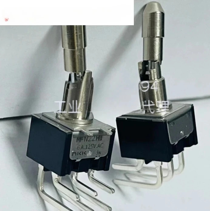 10PCS M-N22H1L 쉐이크 헤드 스위치 6핀 2단 기어 자동 잠금 ON-ON 풀 오작동 방지 MN22LL2W30