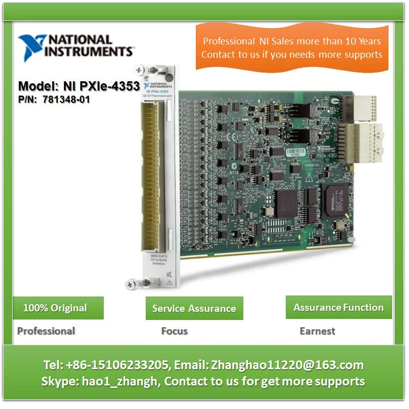 NI PXIe-4353 781348 -01 32채널 24비트 PXI 온도 입력모듈