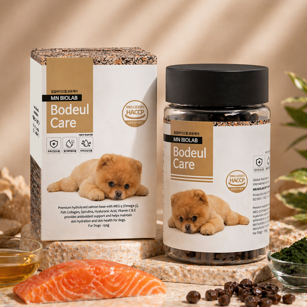 강아지 피부영양제 150정 발사탕 오메가3 콜라겐 가려움 피부+피모+면역, 150g, 1개 - 상품 이미지