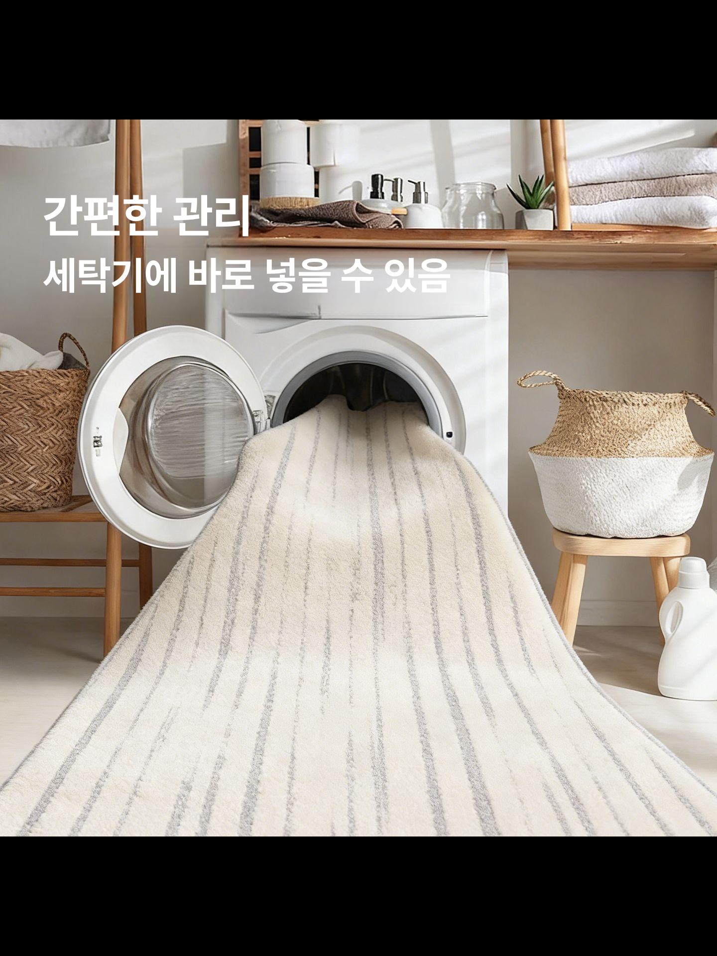 패턴 거실카페트 북유럽 워셔블 기하학 디자인 거실러그 스타일 원형 엔틱 소프트 - 상세 이미지 2
