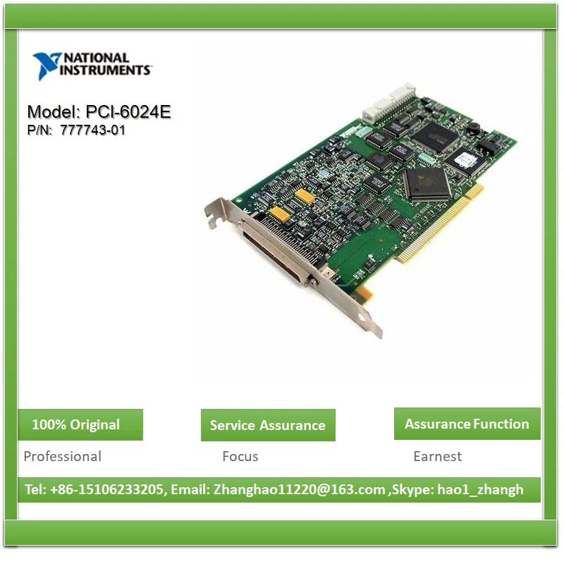 NI PCI-6024E 777743 -01 16 AI12 200kS/s 2 AO 8 DIO PCI I/O 장치