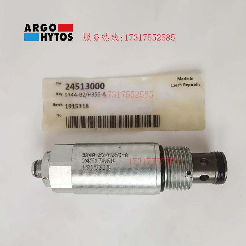 ARGO-HYTOS 릴리프 밸브 SR4A-B2 H-35S-A 카트리지 유압 압력 선택 가능