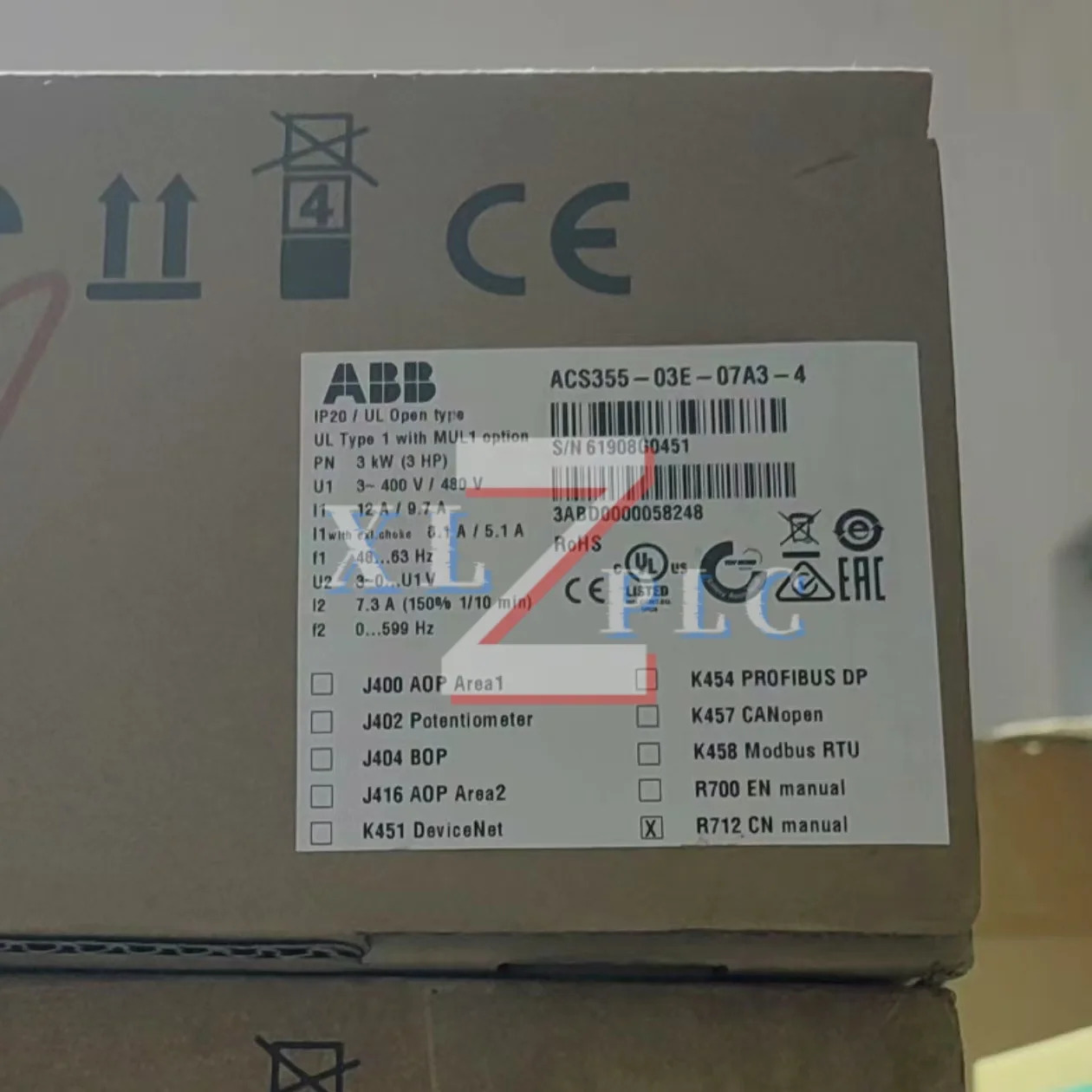 주파수 변환기 ACS355-03E-02A4-2 ACS355-03E-03A3-4