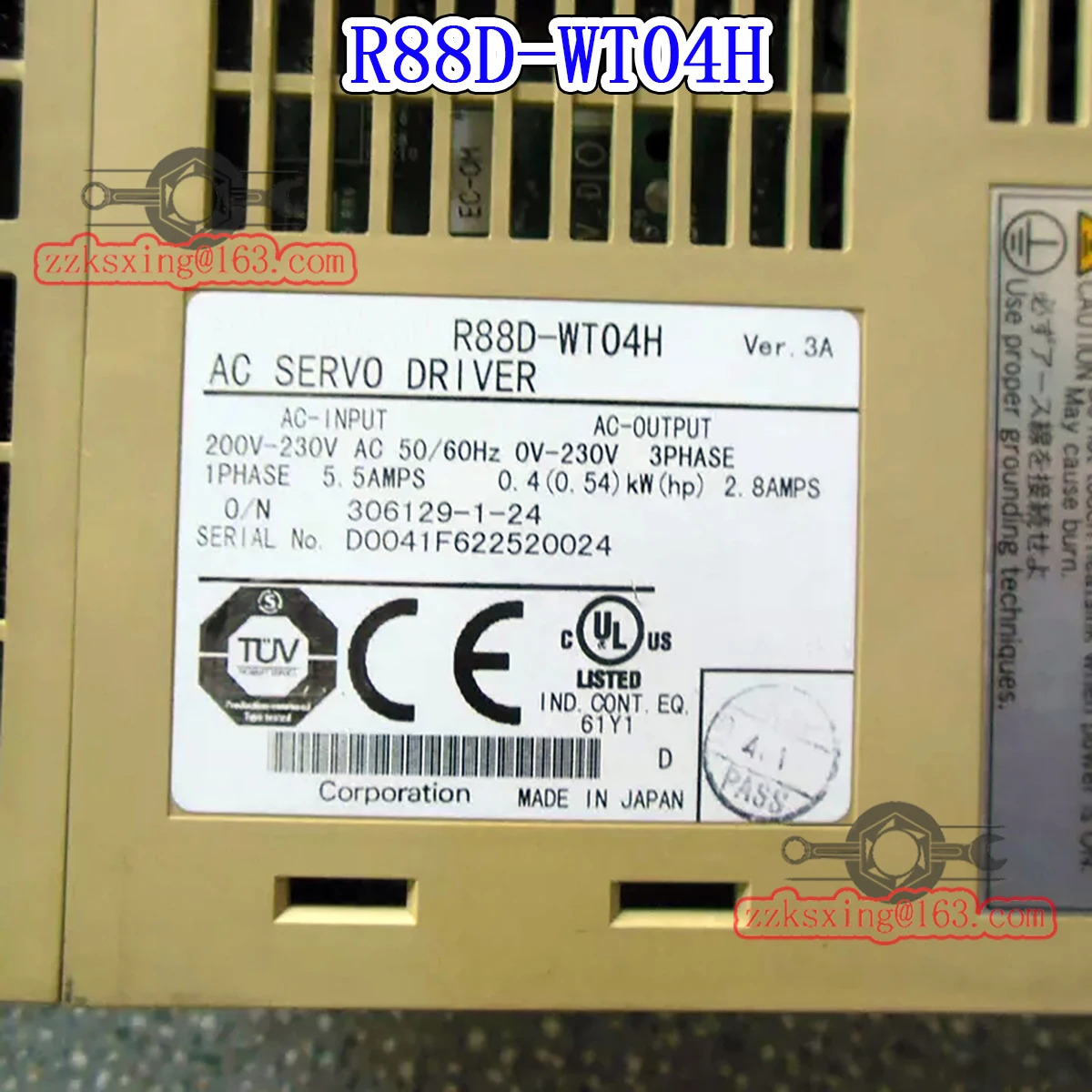 오리지널 AC 서보 드라이버 신 R88D-WT04H