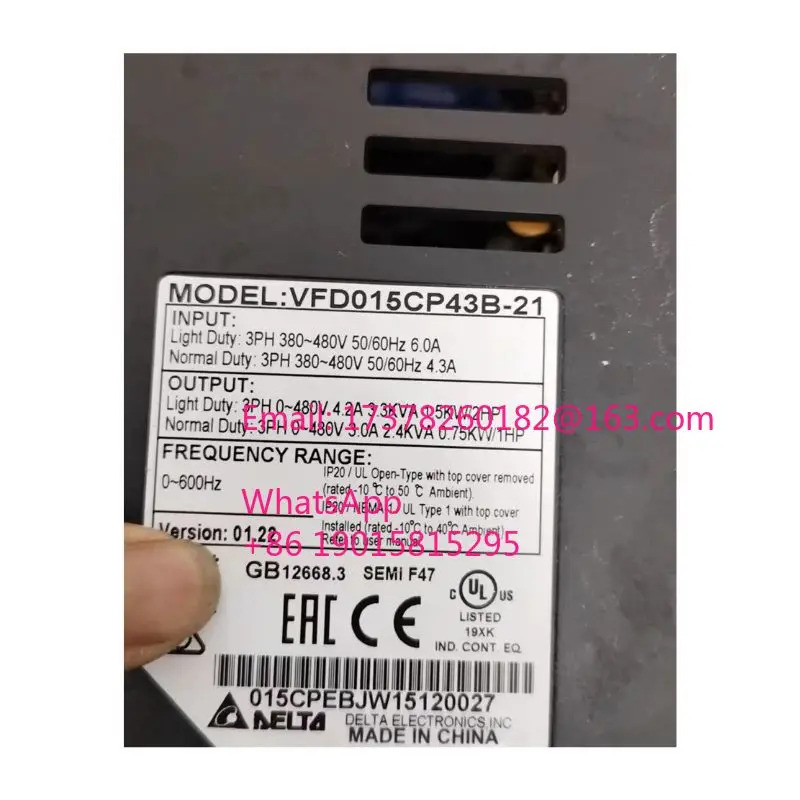 리퍼 VFD015CP43B-21 인버터 완료