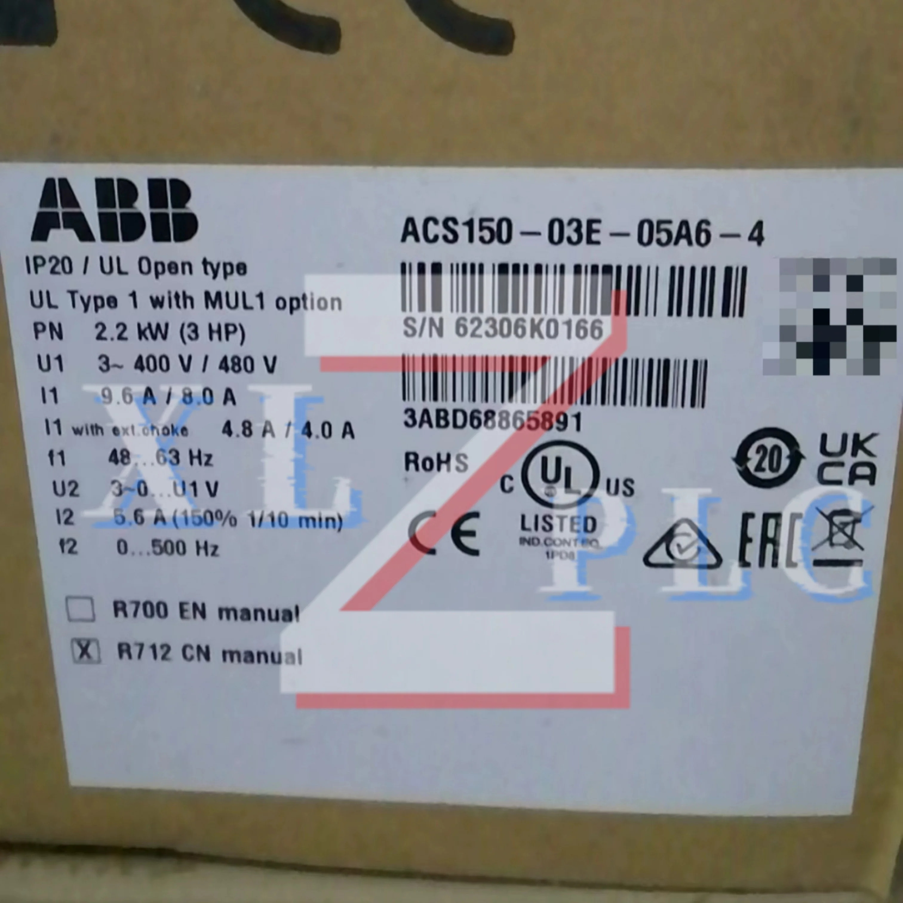 ACS150-03E-05A6-4 새 DRIVE