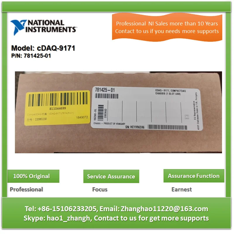 NI cDAQ-9171 781425 -01 USB CompactDAQ1-슬롯