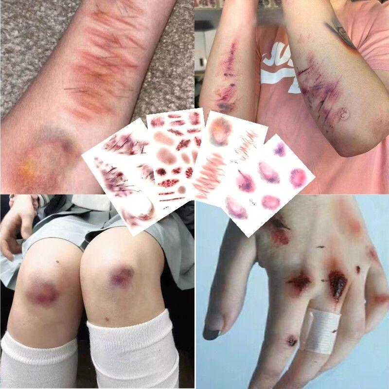 상처 스티커 할로윈 파티 특수 멍 리얼 분장 코스프레 메이크업 - 상품 이미지