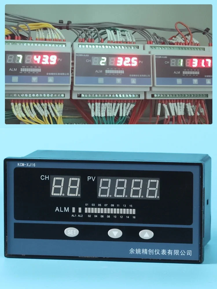 다채널 온도 검사 장비 16/8 PT100 종이 없는 기록 RS485 통신 4-20mA 전송