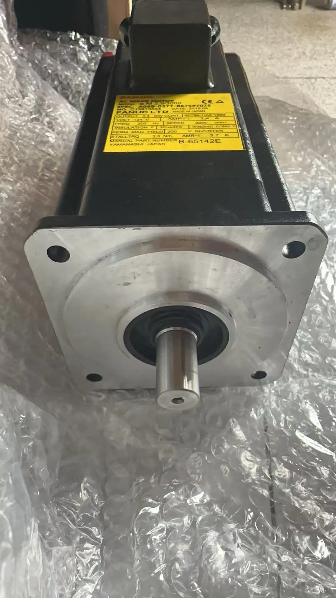 A06B-0377-B675 7075 Fanuc 서보모터 CNC 제어 리퍼 완료 A06B 0377 B675