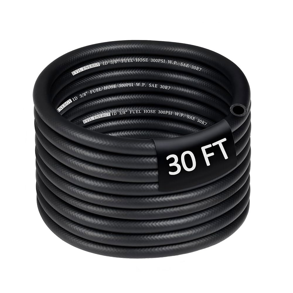 이블 에너지 3/8 연료 호스 라인 푸시 락 NBR 고무 SAE 30R7 30FT 300PSI 1/4 30FT - 상품 이미지