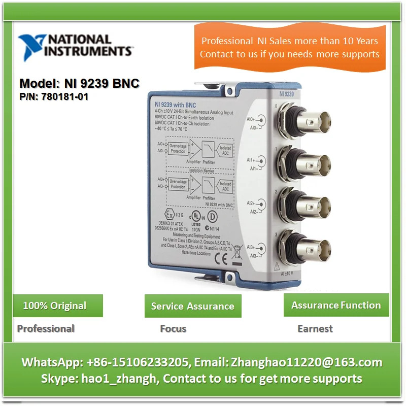 NI 9239 BNC 780181 -01 4채널 C 시리즈 전압 입력모듈