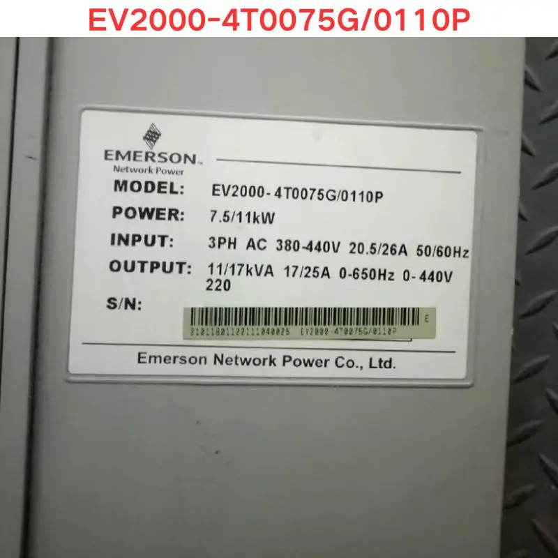 리퍼 에머슨 EV2000-4T0075G/0110P 주파수 변환기 7.5KW 기능 OK