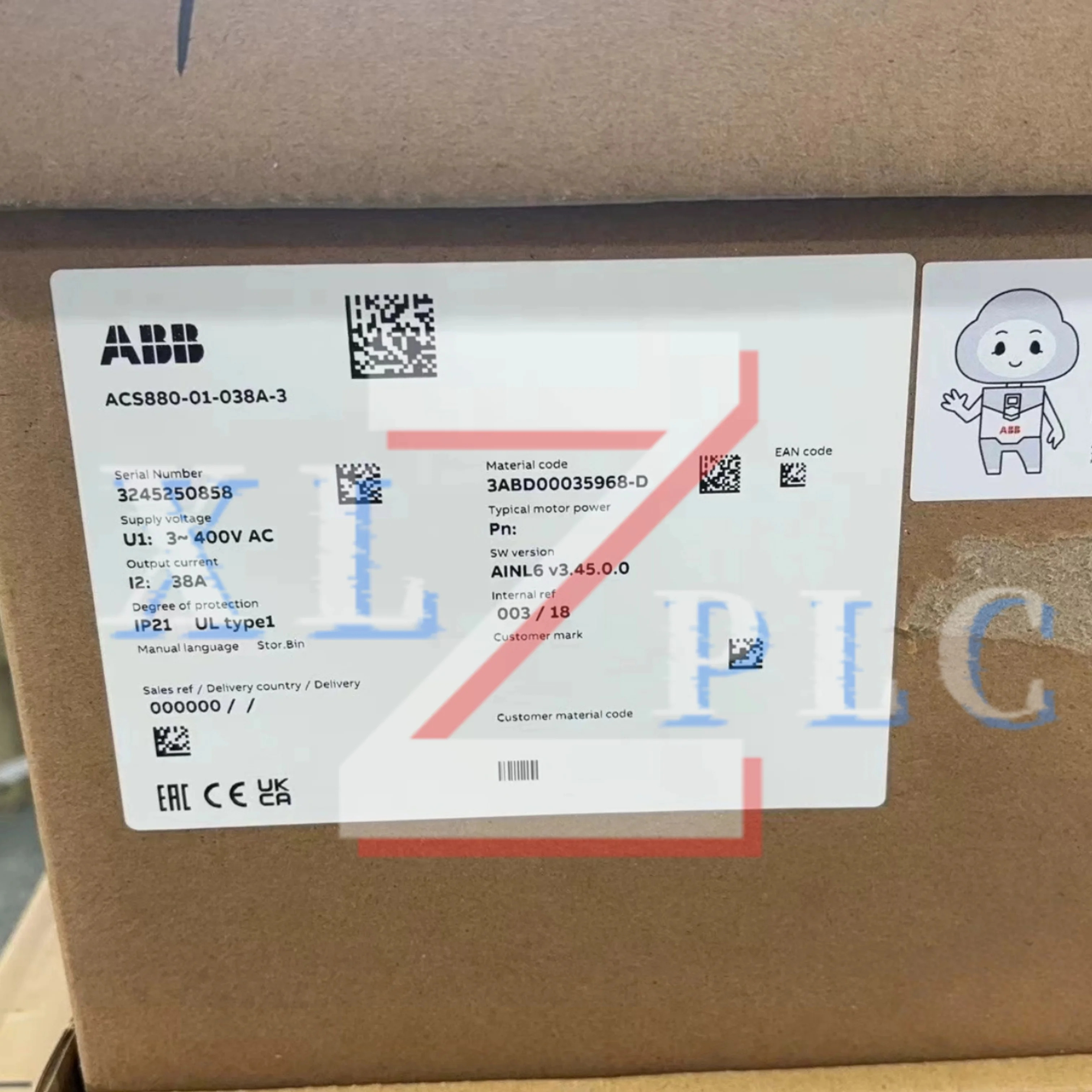 주파수 변환기 ACS880-01-032A-3 ACS880-01-038A-3 내 새