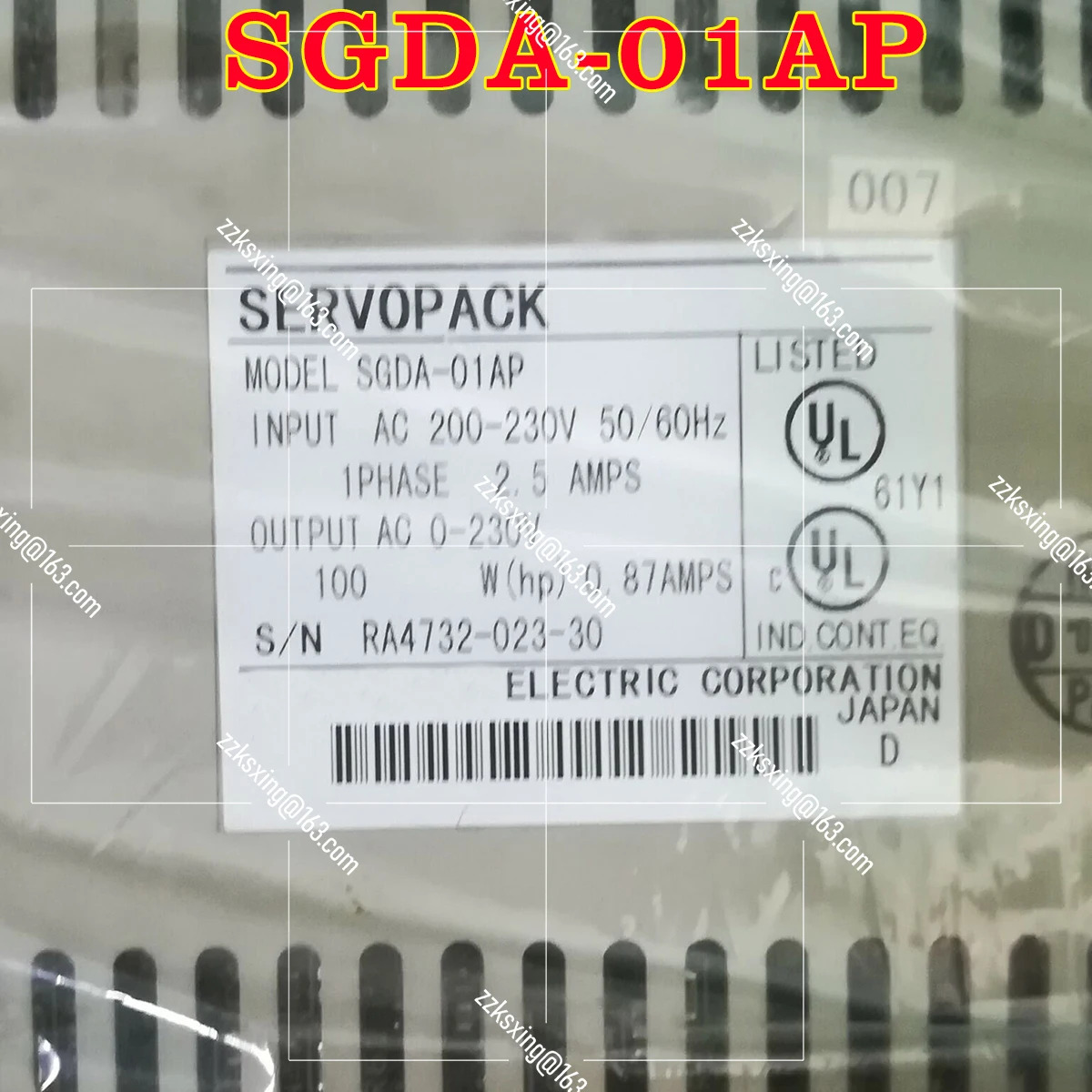 SGDA-01AP 오리지널 서보 드라이버 신