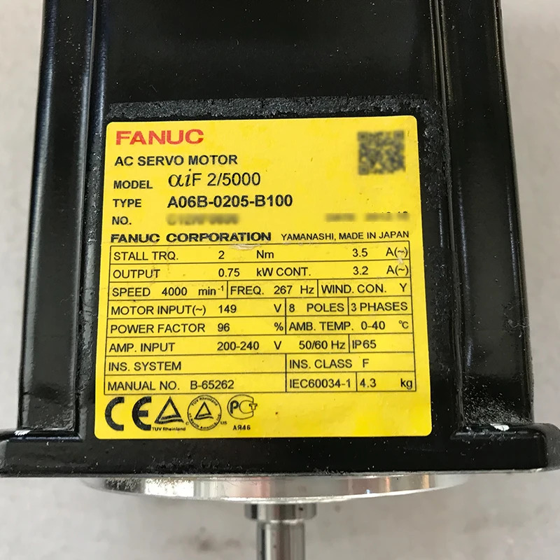 A06B-0205-B101 CNC 기계Fanuc AC 서보모터 리퍼 완료 OK A06B 0205 B101
