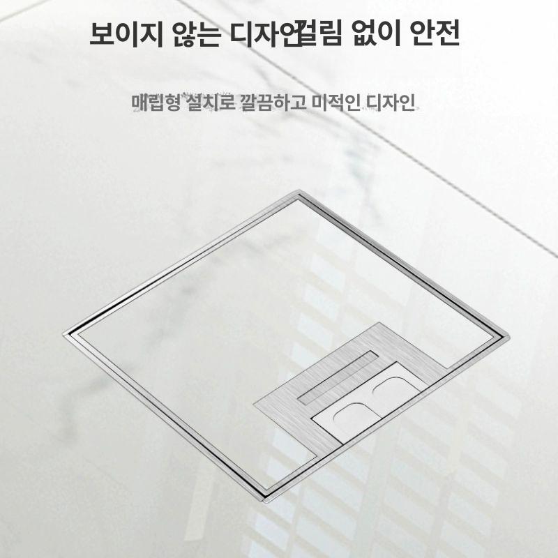 바닥매립 콘센트박스 알루미늄 커버 상자 매립콘센트 시스템 전기함 악세스플로어 - 상세 이미지 5
