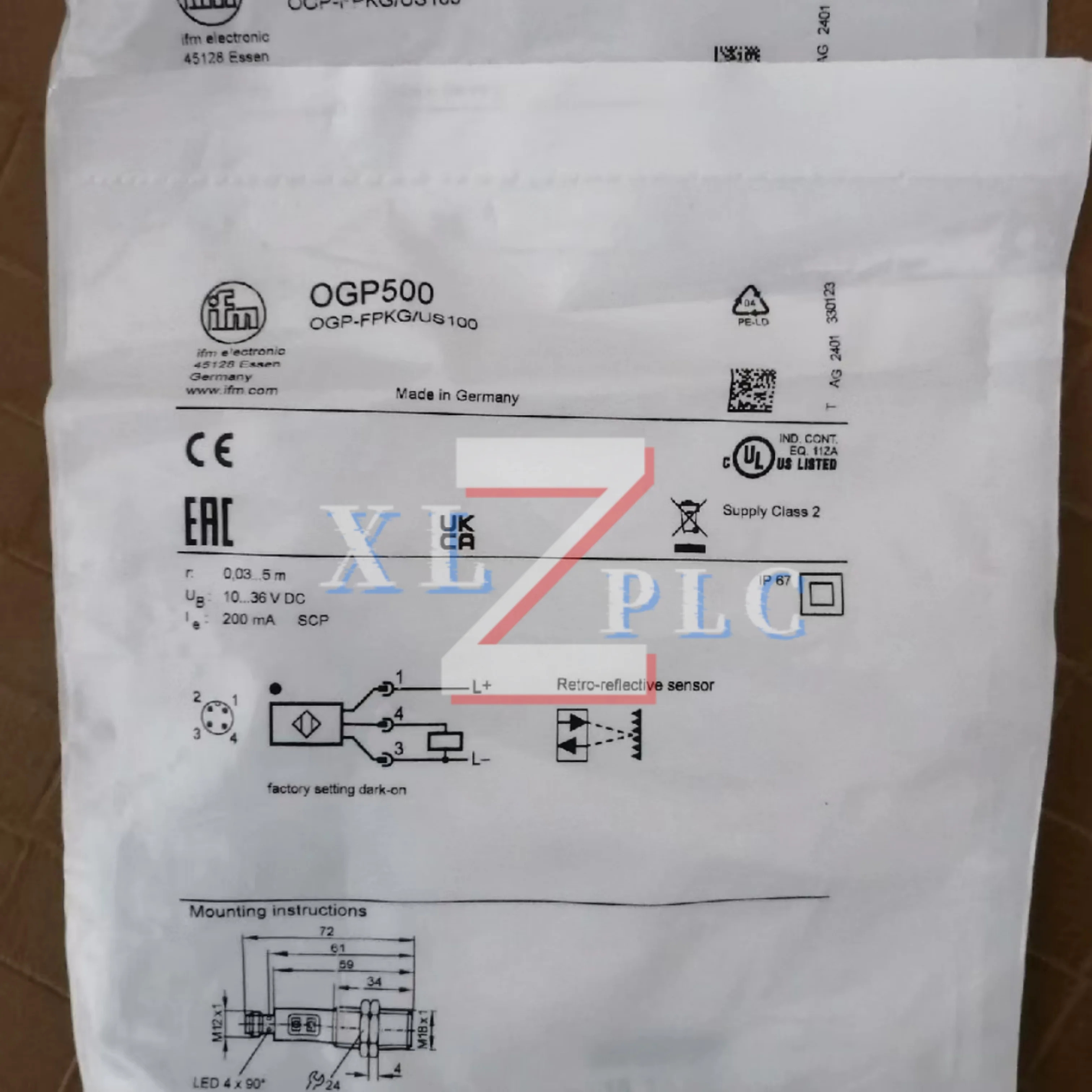 OGP500 O200 반사 센서