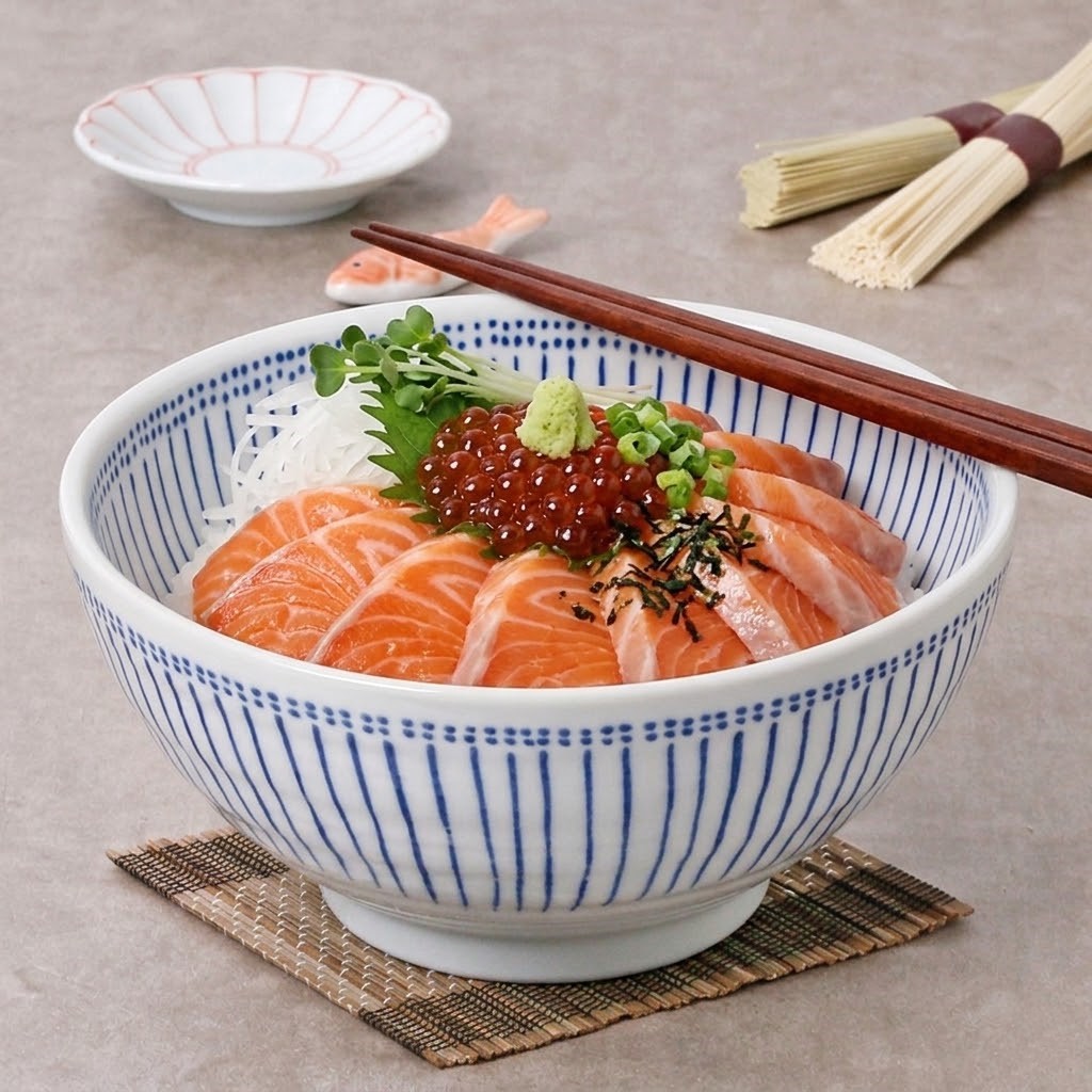 일본 도자기 면기 라멘 우동기 덮밥 라면 비빔밥 냉면 그릇 1개, 18.5cm, 도트토쿠사 중 - 상세 이미지 2