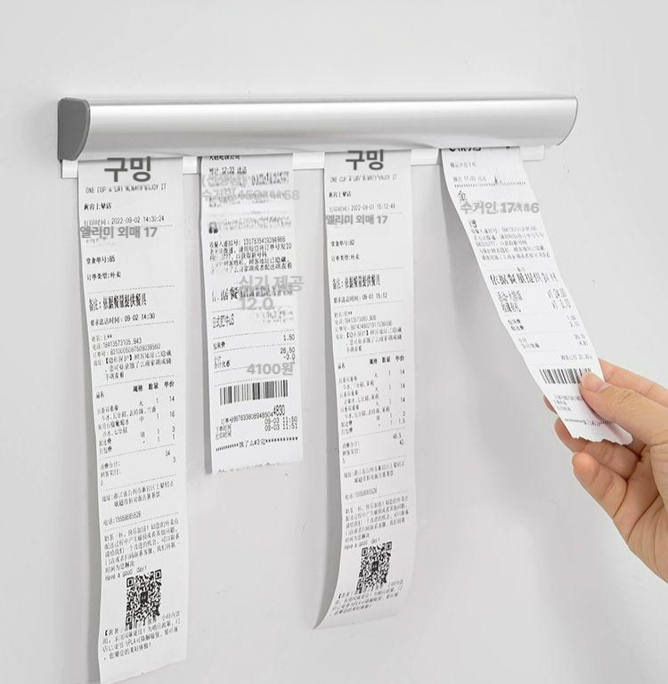 벽부착식 꽂이 주문서 가로이동 붙이기만 사용하 빌지홀더 메모클립 붙이고 - 상품 이미지