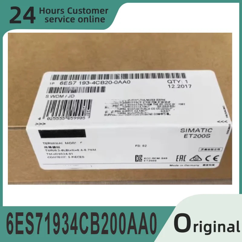 상자당 오리지널 5개 6ES7193-4CB20-0AA0 6ES7 193-4CB20-0AA