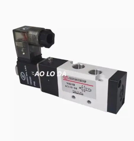 ZHICHENG 2위치 5방향 솔레노이드 밸브 4C110-06 AC220V 0.23 DC24V AC24V