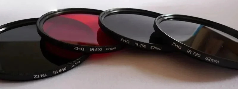 590/680/720/850nm 적외선 필터82mm 조리개 빨간색