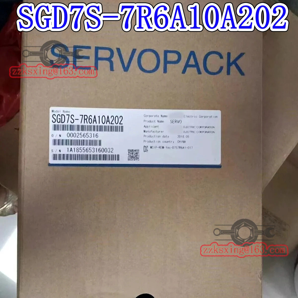 오리지널 AC 서보 드라이버 신 SGD7S-7R6A10A202