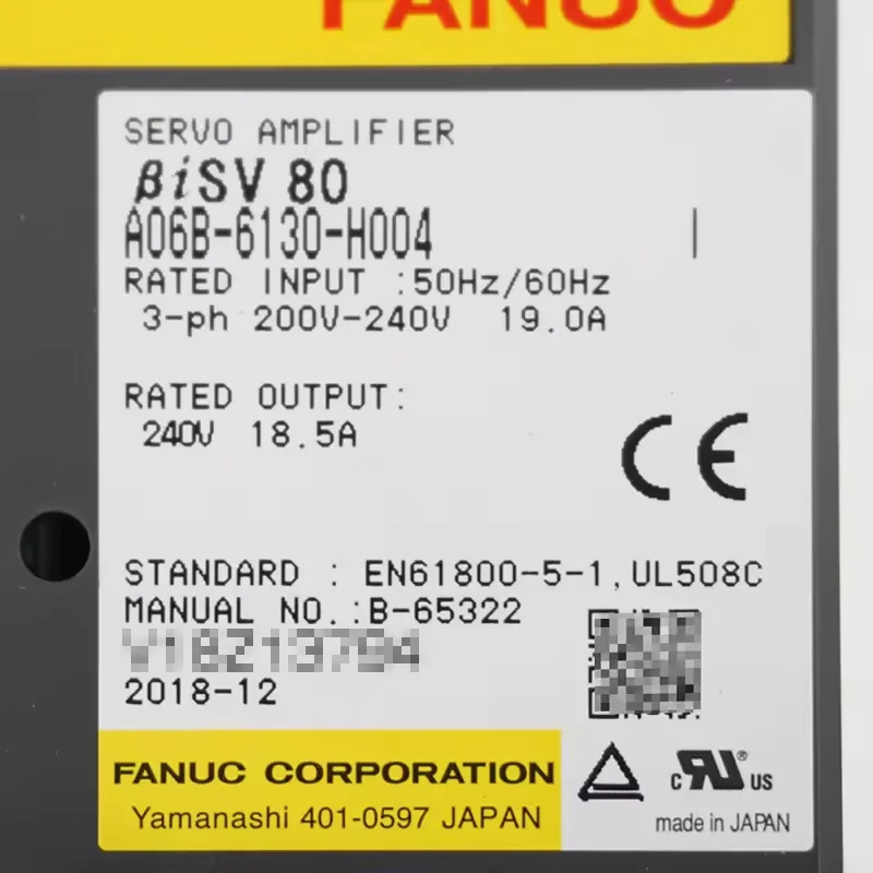 새 FANUC A06B-6130-H004 서보 증폭기 12개월 A06B6130H004